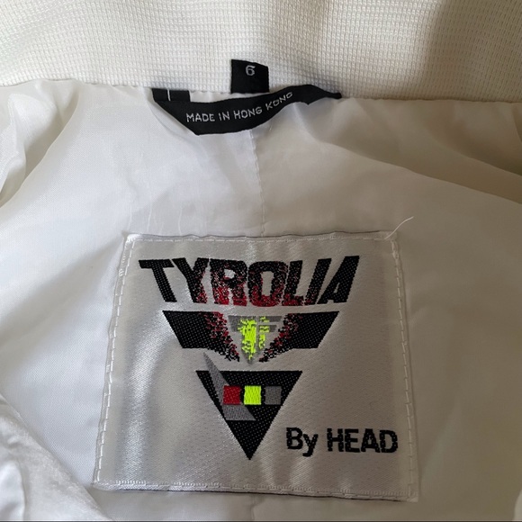 VTG TYROLIA SKIWEAR by HEAD Cream Women’s 6 Ski Jacket Detachable Faux Fur Hood - Picture 4 of 13